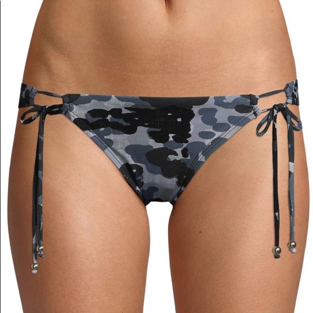 New Robin Piccone Camo Self-Tie Bikini Bottom XS